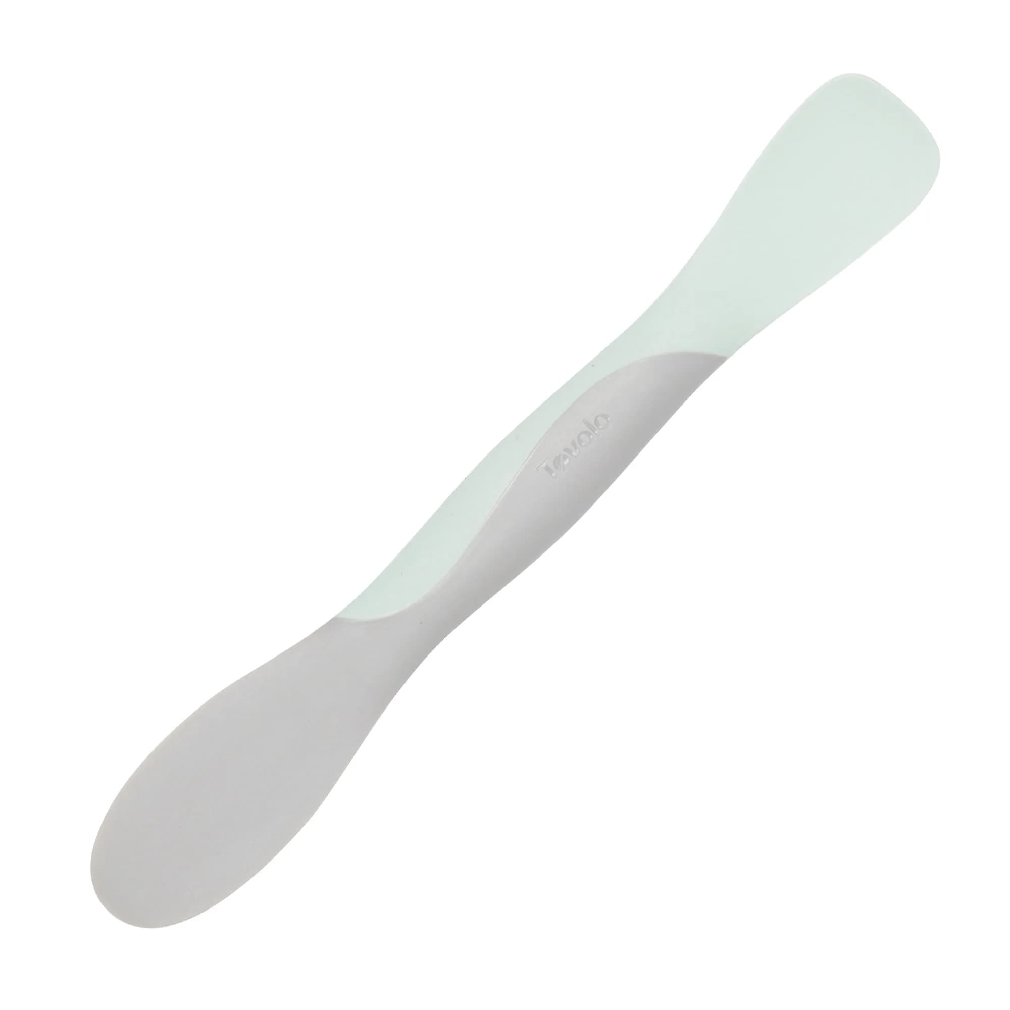 Tovolo Large Dual End Silicone Sandwich Spreader Tool with Nylon Handle, BPA Free, Dishwasher Safe, 10 inch, Blue Haze & Oyster Gray