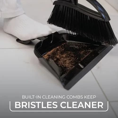 O-Cedar Strong Sweep Broom and Dustpan Set with Detail Brush | Heavy Duty Bristles for Indoor & Outdoor Cleaning thumbnail 7