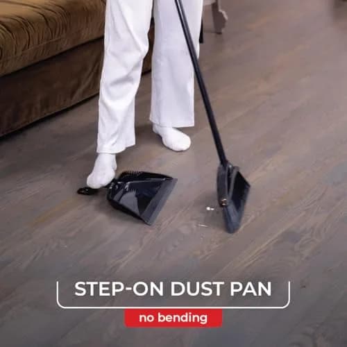 O-Cedar Strong Sweep Broom and Dustpan Set with Detail Brush | Heavy Duty Bristles for Indoor & Outdoor Cleaning thumbnail 8