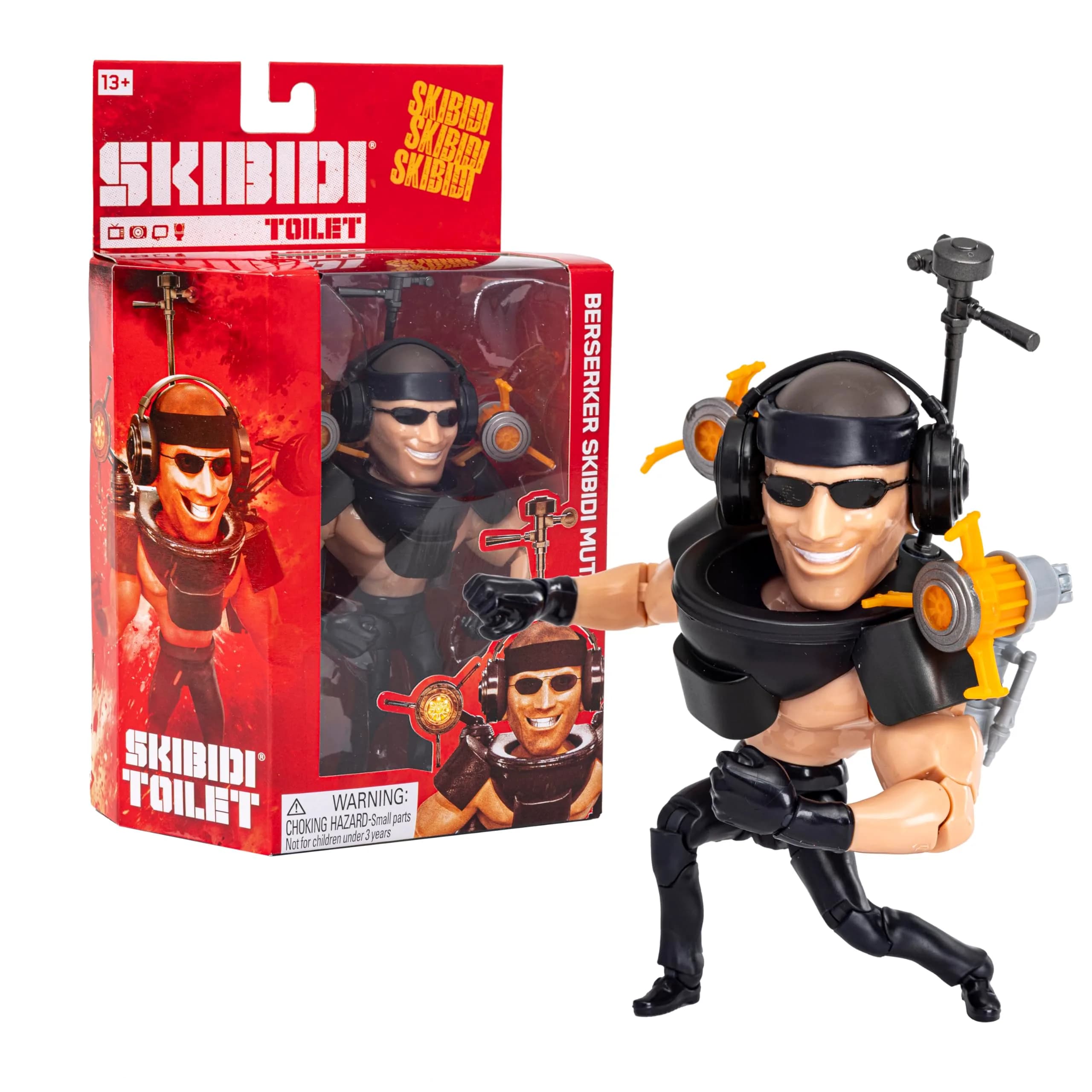 Skibidi Toilet Dark TV Man Deluxe Figure 15.24cm (6") | Officially Licensed YouTube Animation Sensation — Berserker Mutant