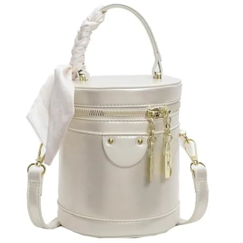 SYHTBYOH Cylinder Bucket Crossbody Bag for Women Vegan Leather Small | Elegant & Spacious thumbnail 1