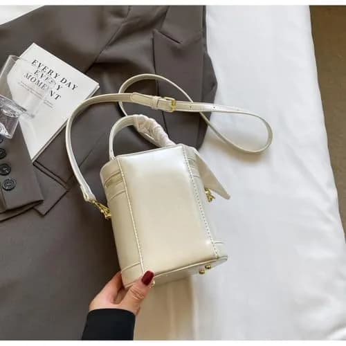 SYHTBYOH Cylinder Bucket Crossbody Bag for Women Vegan Leather Small | Elegant & Spacious thumbnail 2