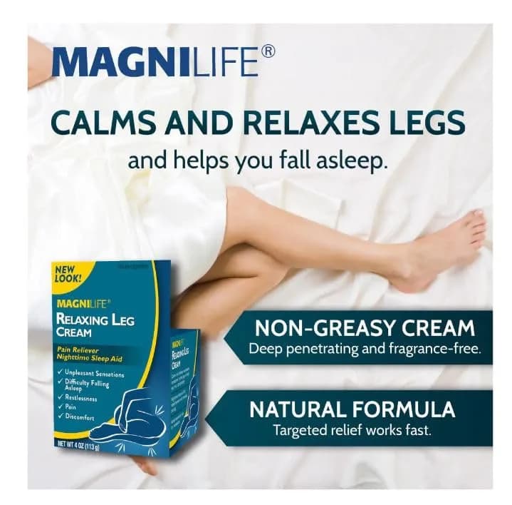 MagniLife Relaxing Leg Cream 4 Oz | Fast-Absorbing Lavender & Magnesium Nighttime Moisturizer thumbnail 2