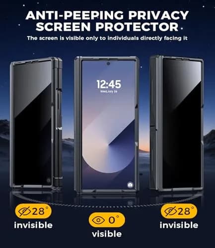 LEIAU Magnetic Armor Phone Case for Samsung Z-Fold-6 2024 | Shockproof TPU+PC, Dual Kickstand, MagSafe Compatible thumbnail 2