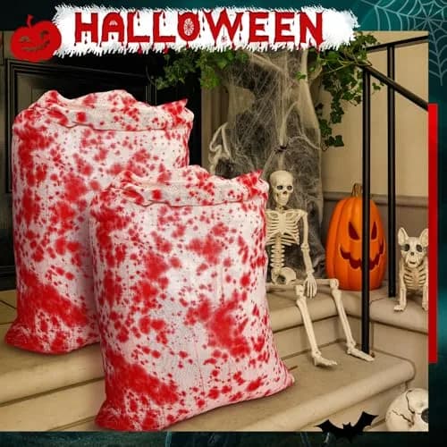 Arrowbash Halloween Bloody Drawstring Treat Bags 140 x 90 cm (55.12 x 35.43 in) | Horror Bloody Style Gauze Bags thumbnail 5