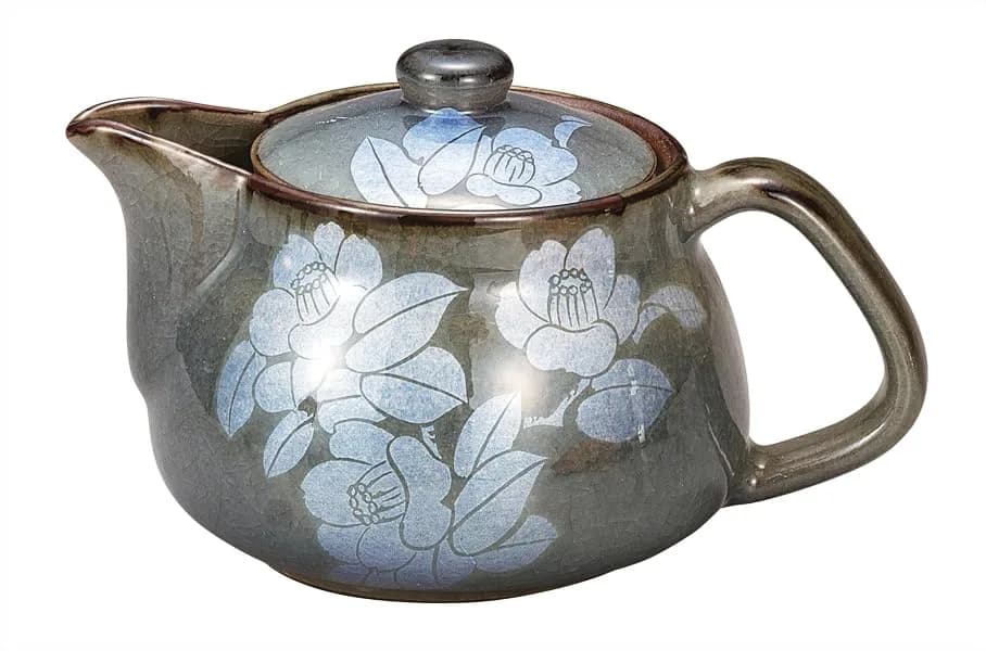 九谷焼いわたや(Kutaniyakiiwataya) Kutani Yaki Wataya Pot Teapot, Ginzan Tea Flower (with Net) K9-612 | Traditional Japanese Porcelain Teapot thumbnail 2
