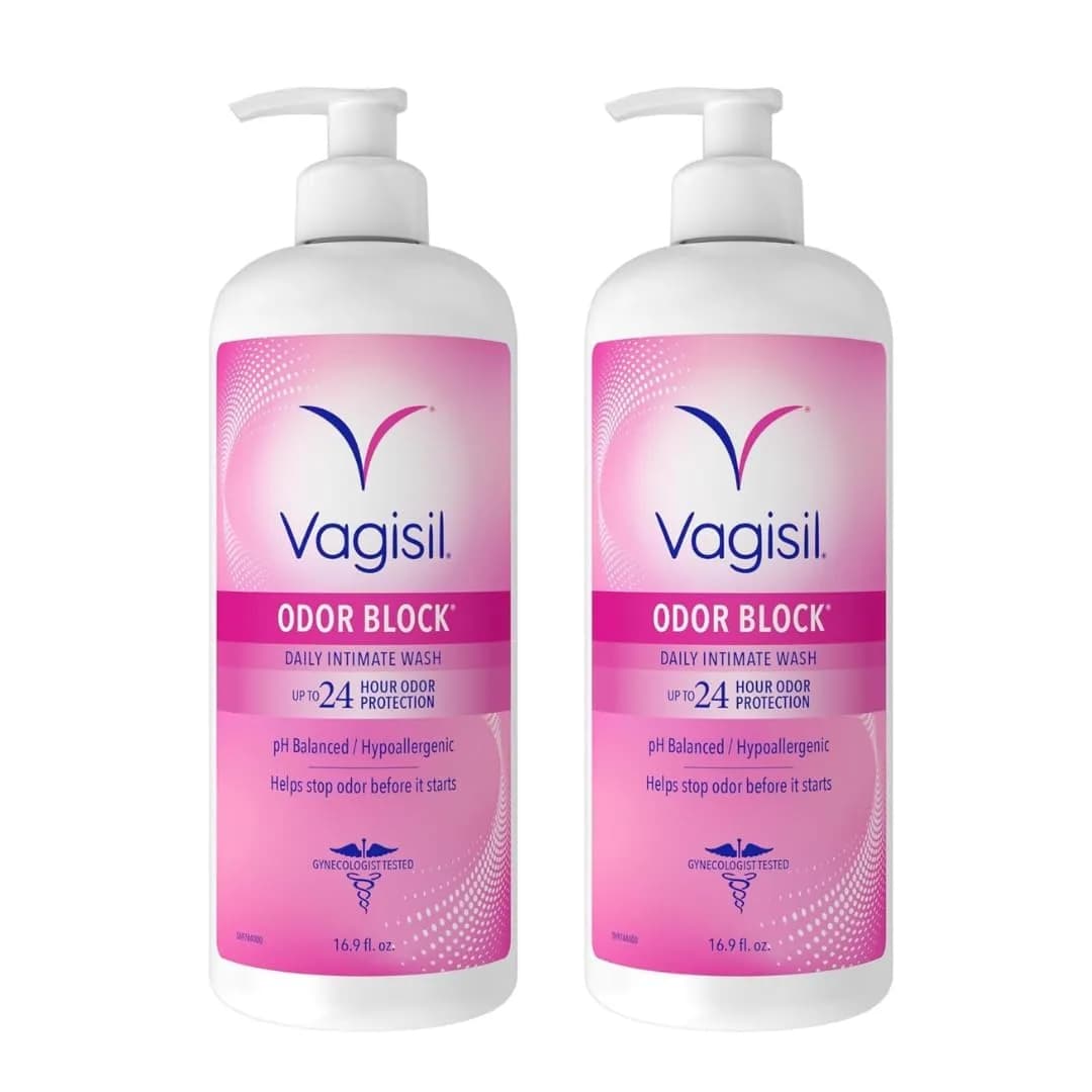 Vagisil Hypoallergenic Skin Cleaning Agent 1 L (33.8 Fl Oz) | Gynecologist Tested Odor Block — 16.9 Fl Oz