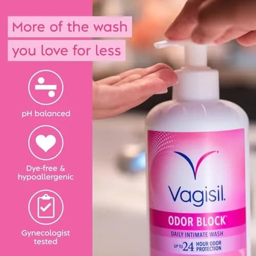Vagisil Hypoallergenic Skin Cleaning Agent 1 L (33.8 Fl Oz) | Gynecologist Tested Odor Block thumbnail 2