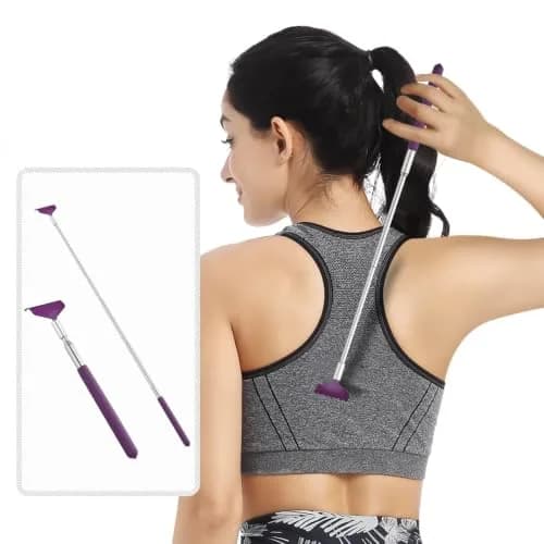 Kuvvfe 2 Pack Extendable Back Scratcher 61cm (24 inches) | Stainless Steel Telescoping with Rubber Grip thumbnail 7