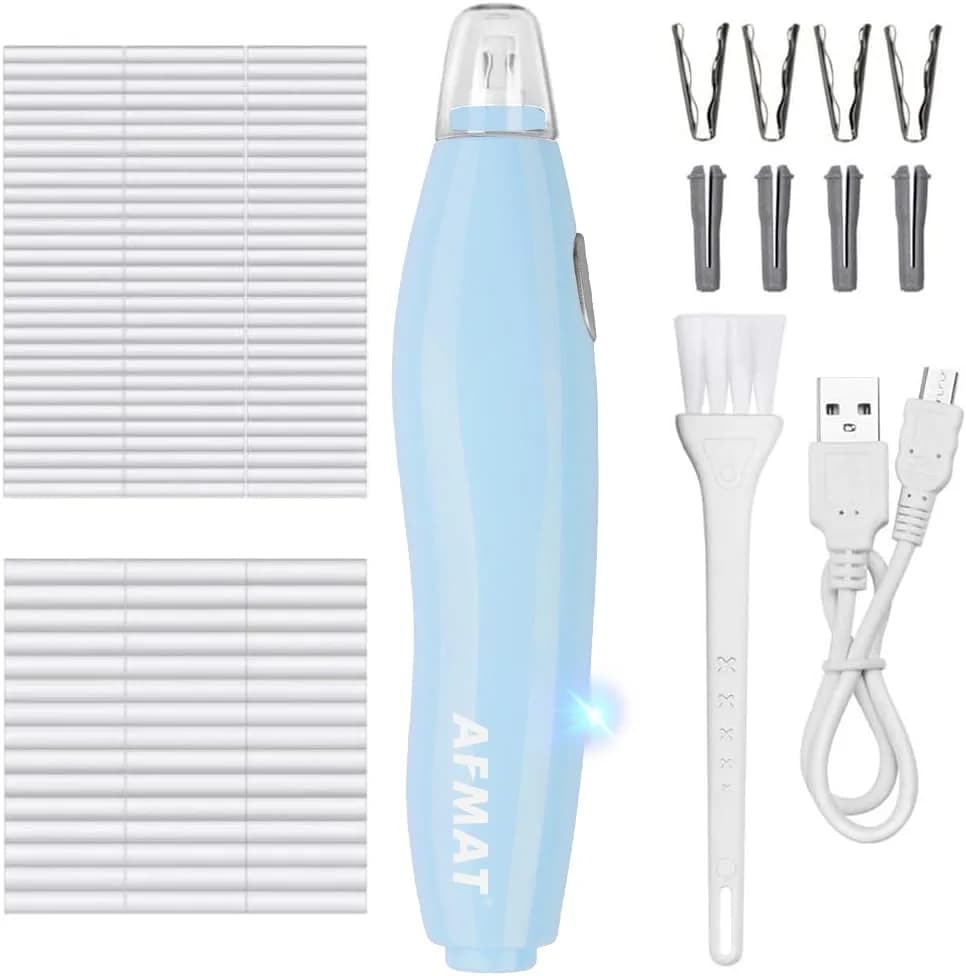 AFMAT Electric Eraser Light Blue | Rechargeable Artist Drafting & Sketching Tool thumbnail 2