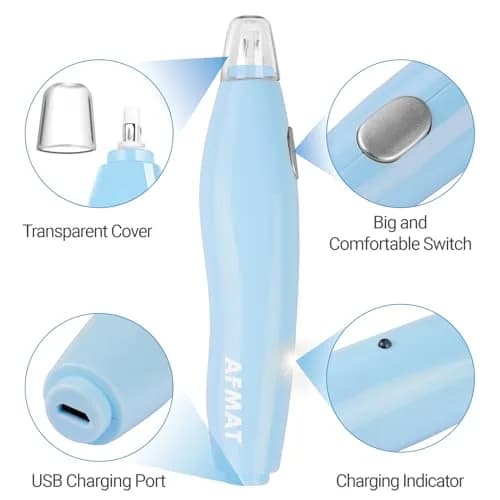 AFMAT Electric Eraser Light Blue | Rechargeable Artist Drafting & Sketching Tool thumbnail 7