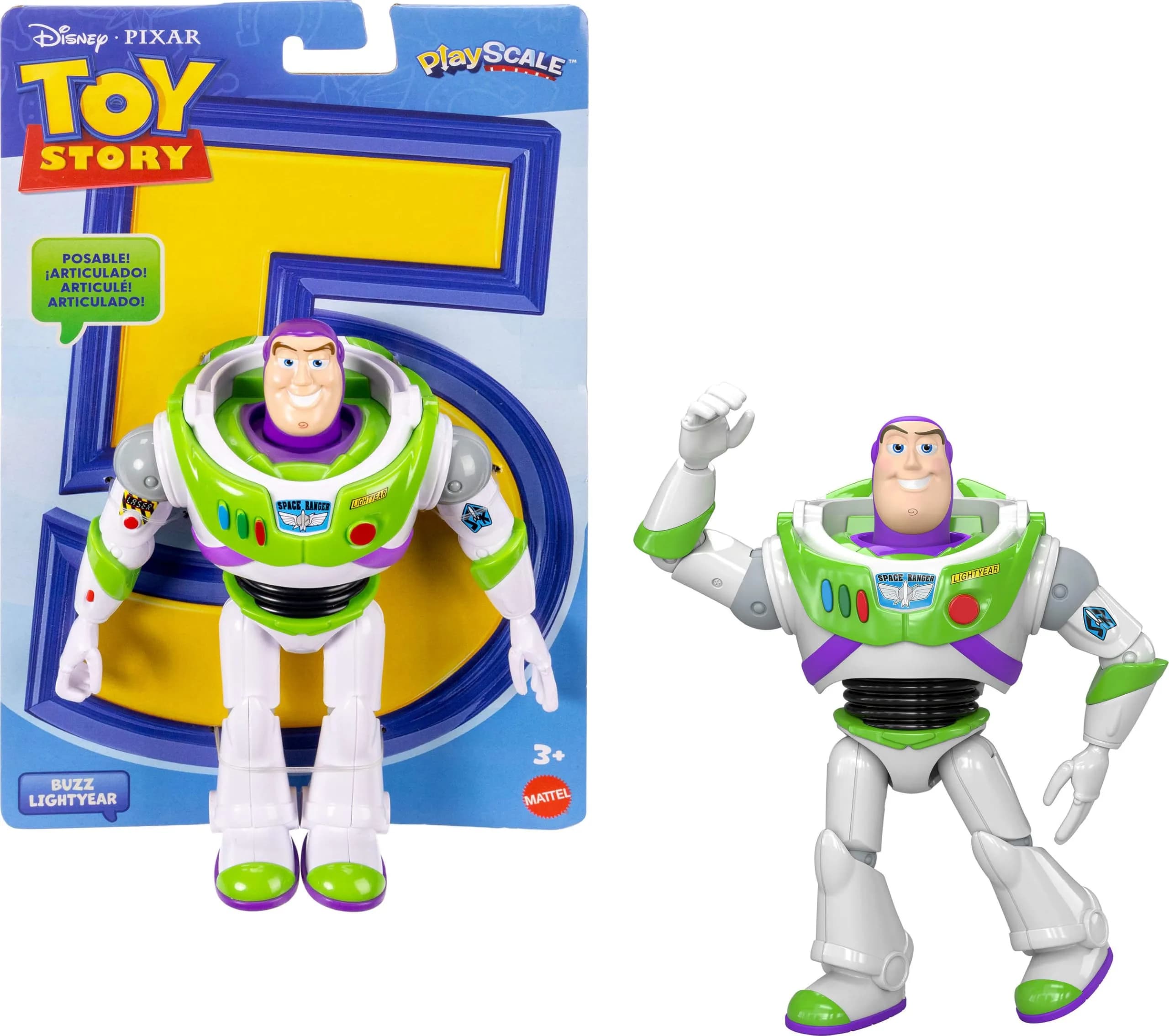 Mattel Disney and Pixar Toy Story 5 Buzz Lightyear Action Figure 17.78cm (7 inches) | ASTM-Tested for Safe Play - main product image