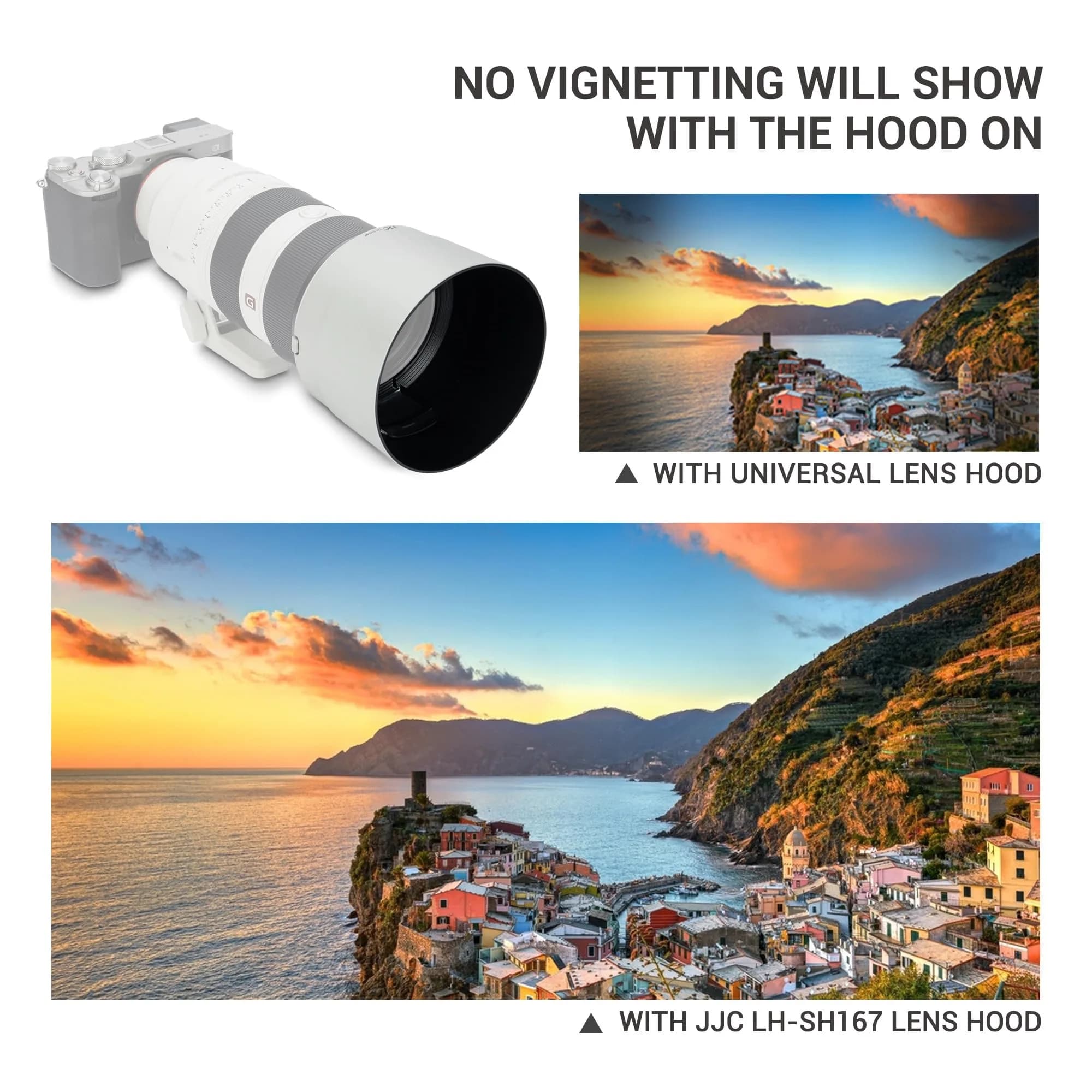 JJC ALC-SH167 Lens Hood Shade for Sony FE 70-200mm F2.8 GM OSS II Lens with 77mm Filter Access | Reversible Bayonet Mount - view 5