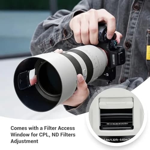 JJC ALC-SH167 Lens Hood Shade for Sony FE 70-200mm F2.8 GM OSS II Lens with 77mm Filter Access | Reversible Bayonet Mount thumbnail 7