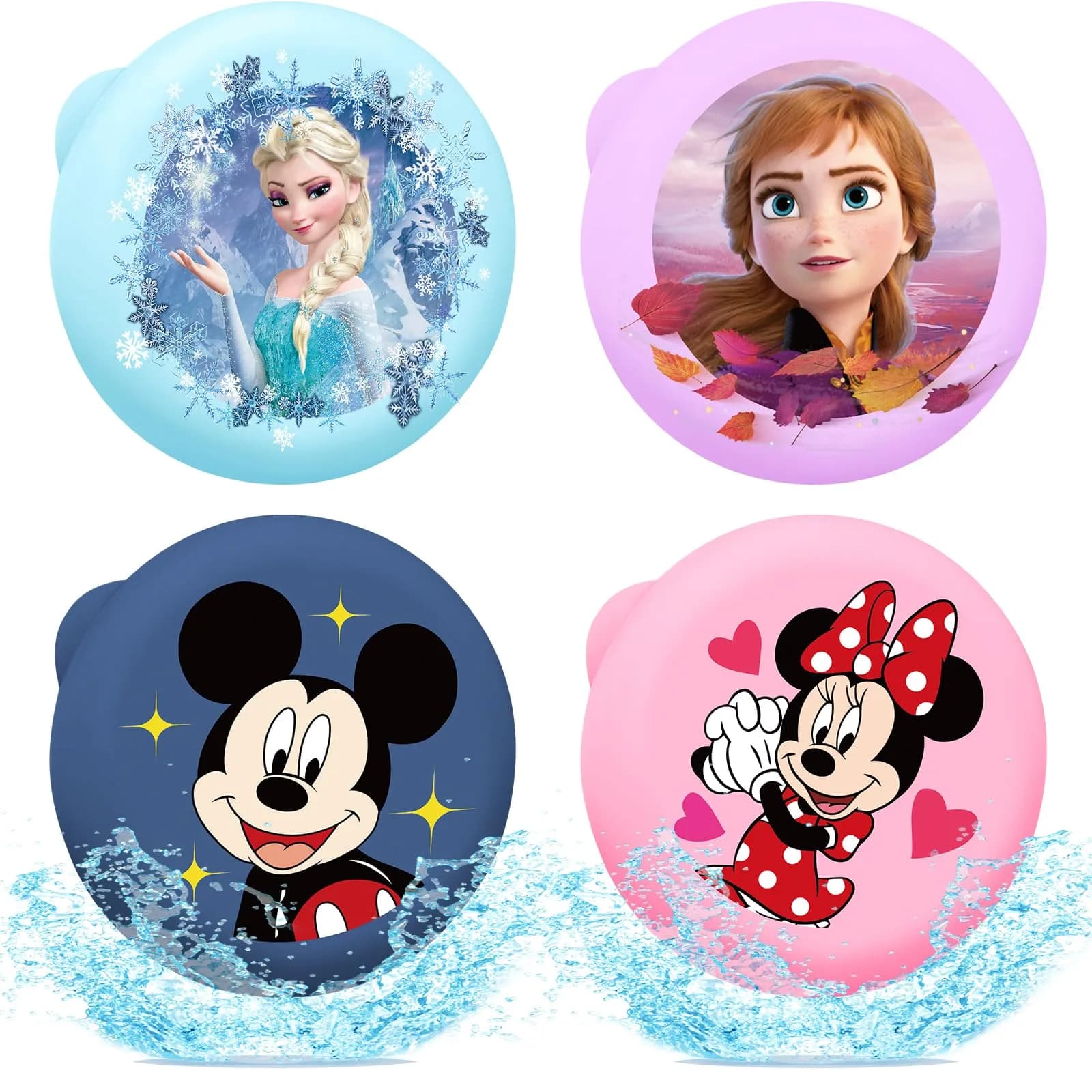 Meletoon Waterproof AirTag Holder for Kids - 4 Pack Cute Cartoon Silicone Case with Safety Pin | Hidden Tracker for Clothes, Luggage, Shoes, Backpack — 4-Pack