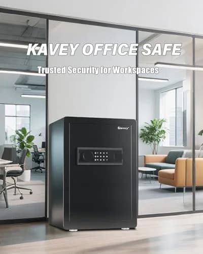 kavey 2.5 Cub Safe Box Large Home Safe with Fireproof Waterproof Bag | Dual Alarm Touch Screen thumbnail 9