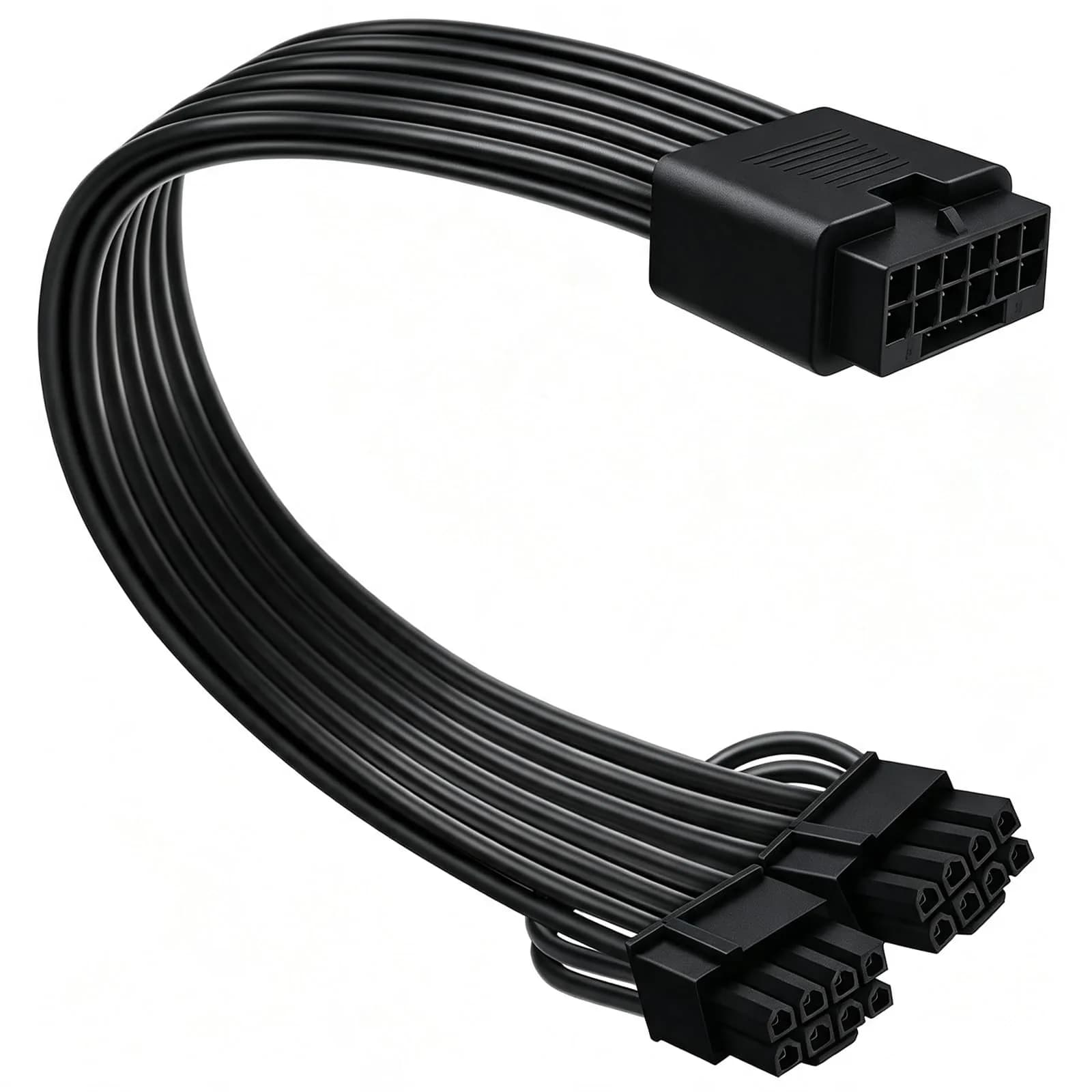 COMeap 16 Pin to Dual 8 Pin PCIe Conversion Cable 18cm (7in) | Powers GPUs with 12VHPWR PSU Ports — 30cm Black