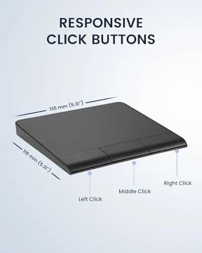 Perixx PERIPAD-706 Wireless Touchpad for Windows | Multi-Device Bluetooth & USB-C Rechargeable thumbnail 8