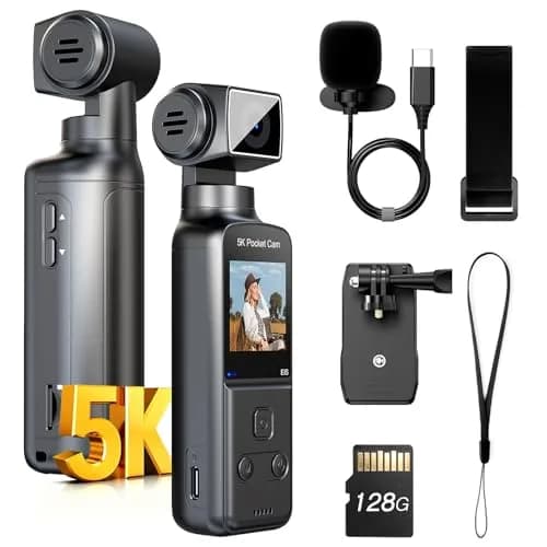 BOBLOV W5 5K Body Camera with 128GB Storage | 4K/60FPS EIS Stabilization for Vlogging & Meetings thumbnail 1