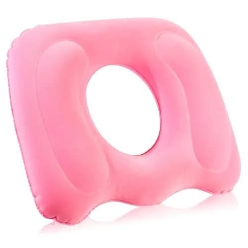 Leinuosen Pink Inflatable Seat Cushion 46cm x 40cm x 12cm (18.1" x 15.7" x 4.7") | Comfortable & Portable for All-Day Sitting thumbnail 1
