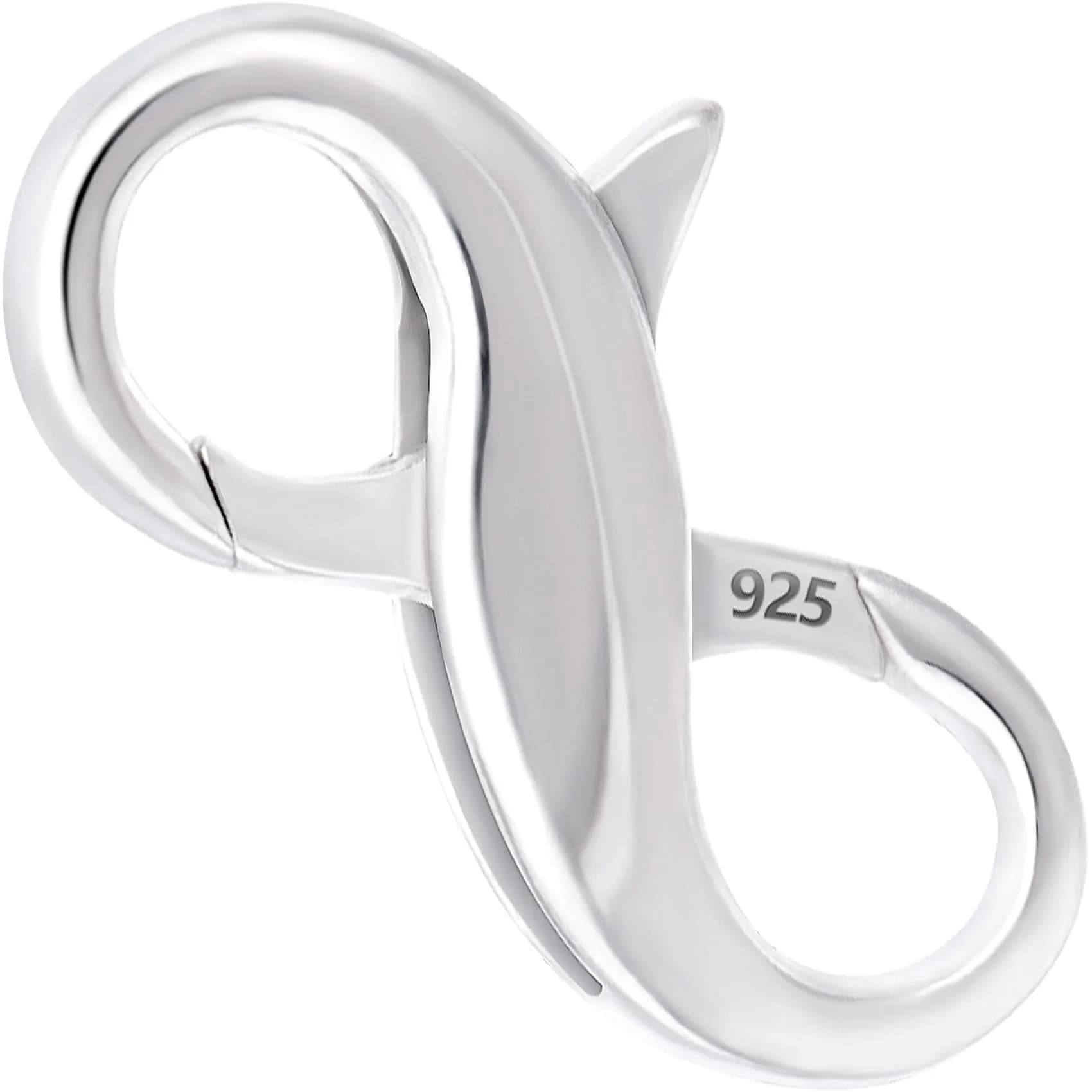 Pndeyo Sterling Silver Lobster Claw Clasps 0.59×0.31in | Jewelry Connector & Enhancer — Silver-1pc-0.59"×0.31"