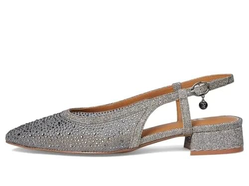 J. Reneé Layton Pewter Women's Pump 9 M | Square Toe, Mesh Upper, 1 Inch Block Heel thumbnail 6