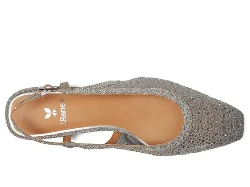 J. Reneé Layton Pewter Women's Pump 9 M | Square Toe, Mesh Upper, 1 Inch Block Heel thumbnail 2
