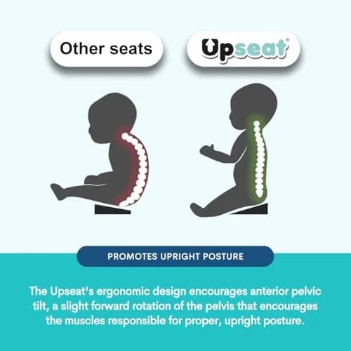 Upseat Baby Floor & Booster Seat with Tray | Ergonomic Design for Healthy Hip Development (4-24 Months, Taupe) thumbnail 7