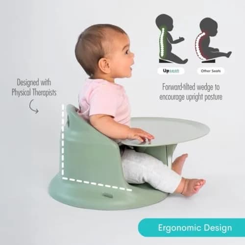 Upseat Baby Floor & Booster Seat with Tray | Ergonomic Design for Healthy Hip Development thumbnail 4