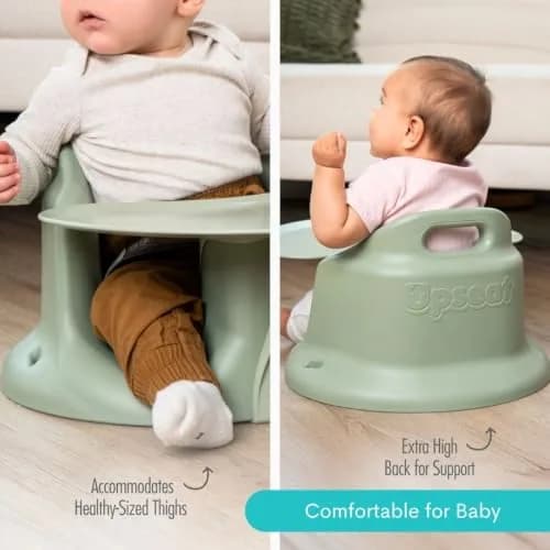 Upseat Baby Floor & Booster Seat with Tray | Ergonomic Design for Healthy Hip Development thumbnail 6