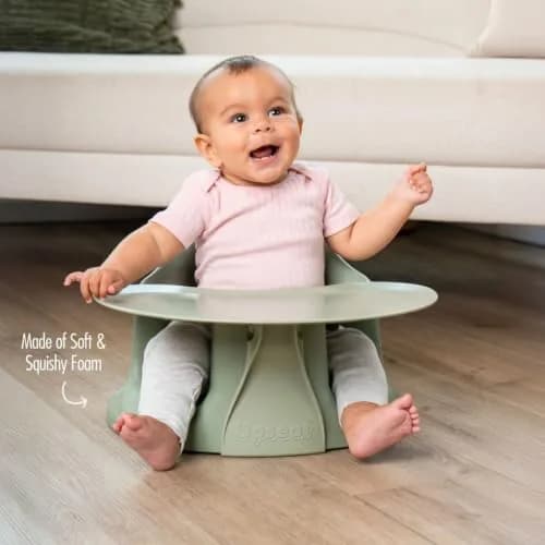 Upseat Baby Floor & Booster Seat with Tray | Ergonomic Design for Healthy Hip Development thumbnail 2
