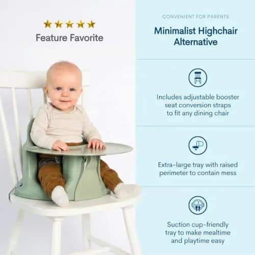 Upseat Baby Floor & Booster Seat with Tray | Ergonomic Design for Healthy Hip Development thumbnail 3