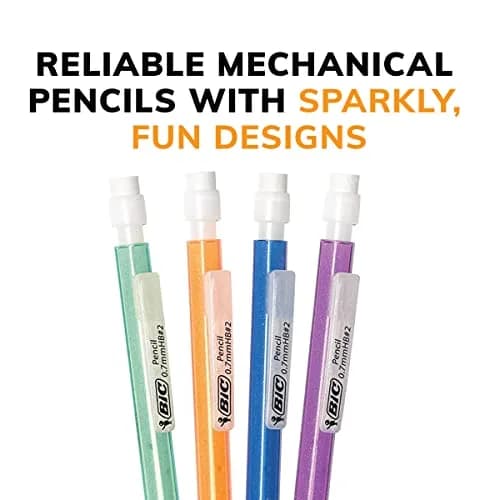 BIC Xtra-Sparkle No. 2 Mechanical Pencils With Erasers, Medium Point (0.7mm), 48 Count (2 x 24-Count Packs) | Smooth Writing, Erasable, Ideal for School & Office thumbnail 5