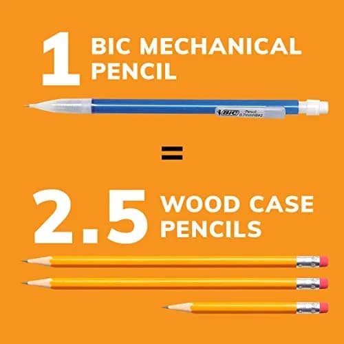 BIC Xtra-Sparkle No. 2 Mechanical Pencils With Erasers, Medium Point (0.7mm), 48 Count (2 x 24-Count Packs) | Smooth Writing, Erasable, Ideal for School & Office thumbnail 6