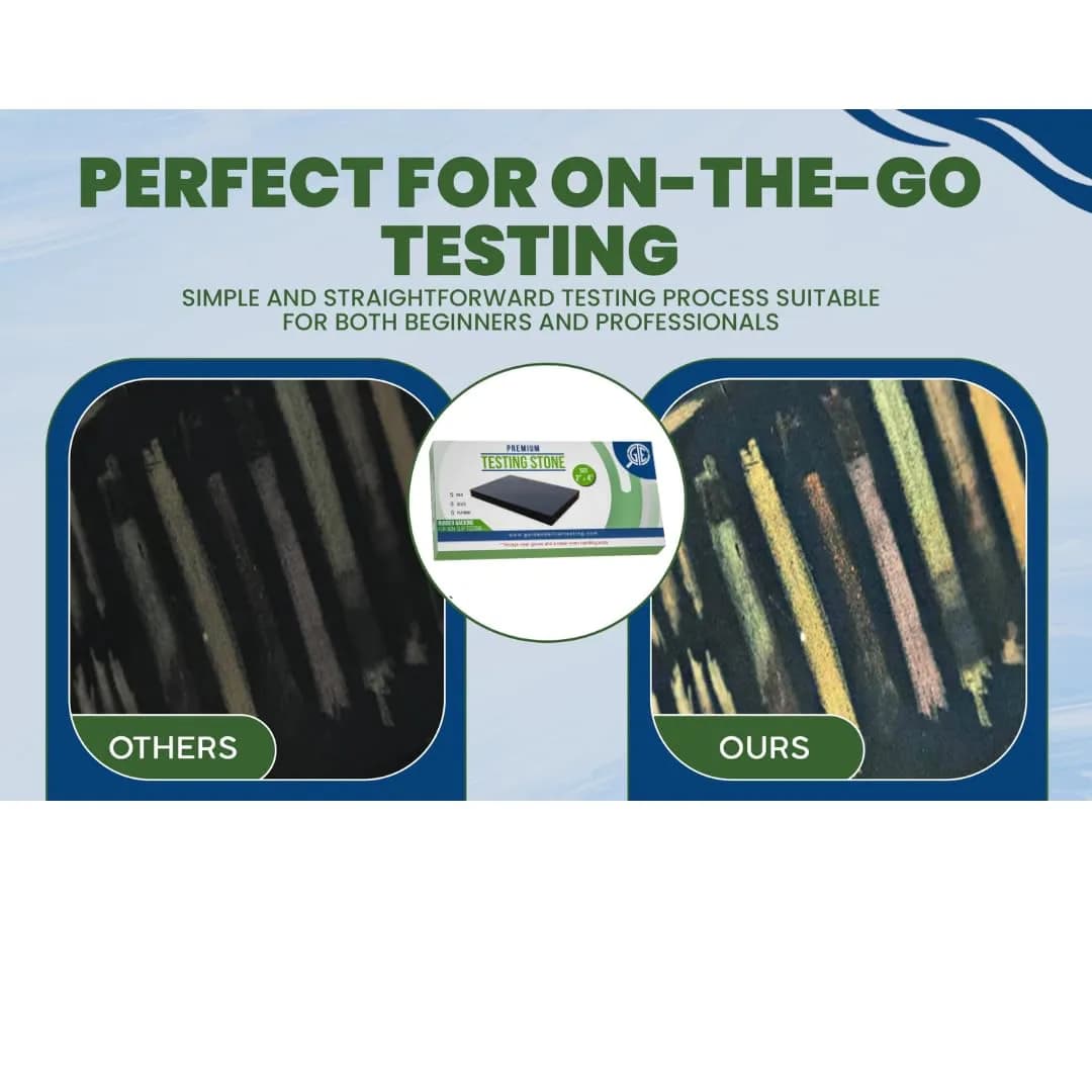 Gemtone Gold Silver Platinum Jewelry Testing Kit with 6 JSP Solutions & Test Bars | 10K-24K Purity Testing - view 5