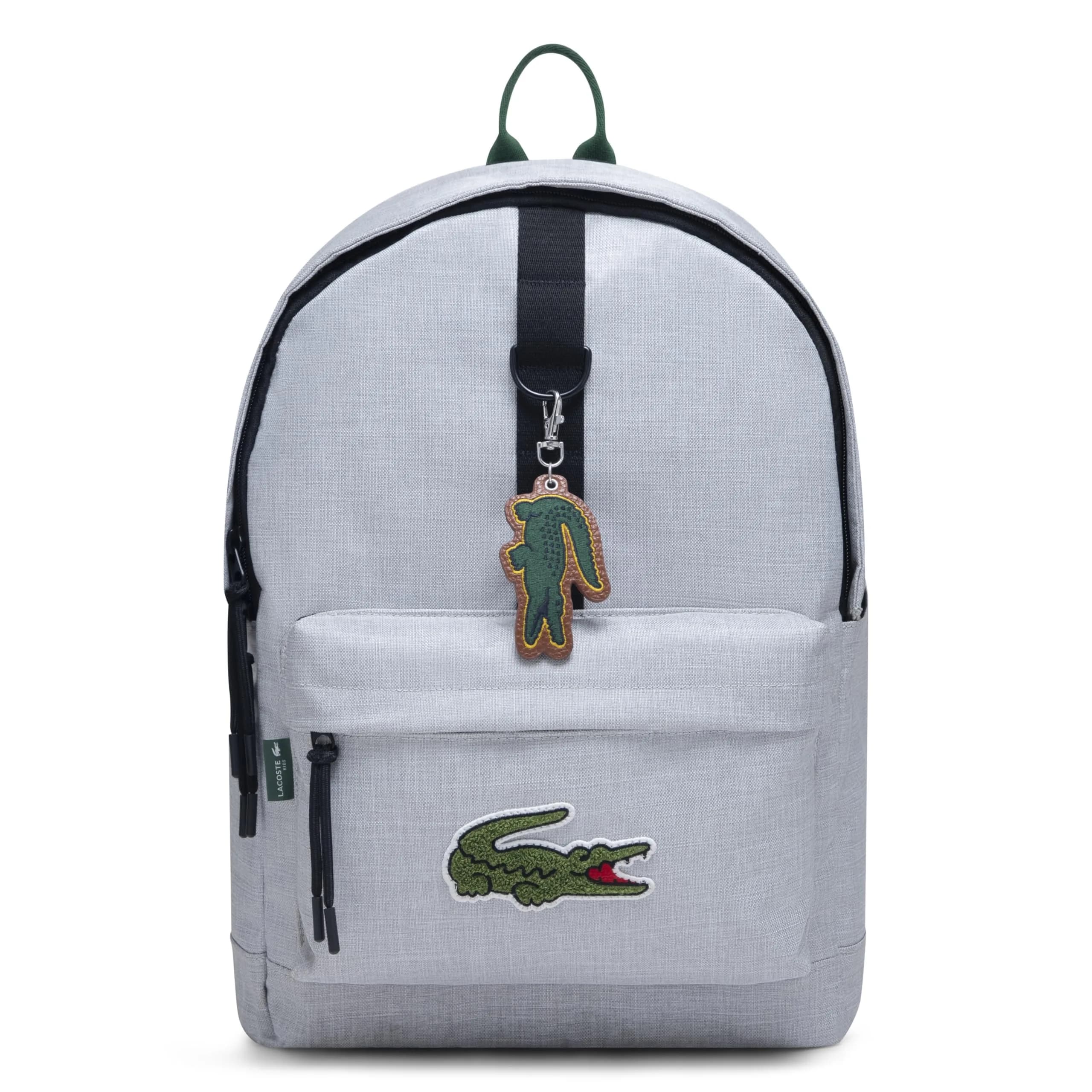 Lacoste Accessories Classic Backpack | Elegant Unisex Kids Daypack with Durable Polyester (O/S) — Grey Heather