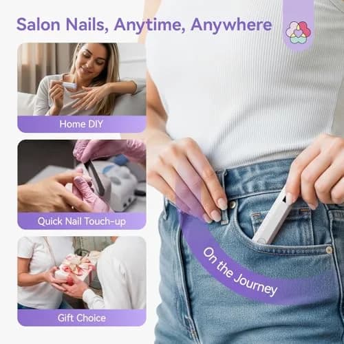 SAVILAND HandHeld UV Light for Nail Portable Rechargeable Nail Lamp Silver | Cures Gel Polish Fast & Evenly thumbnail 7