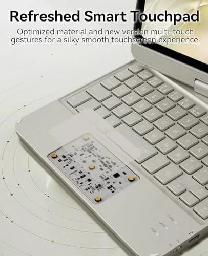 GreenLaw 360° Rotating Keyboard Case for iPad mini 7 & Mini 6 | Touchpad & Backlit, Type-C Rechargeable, Starlight thumbnail 4