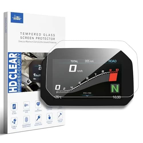 INNOSURE Glass Screen Protector for BMW R 1250/1300 R/RS/GS, S1000-R/RR/XR, F 750/800/850/900 GS (Adventure), F 900/ M1000 R/RR/XR, C400 GT/X 6.5" Screen thumbnail 1