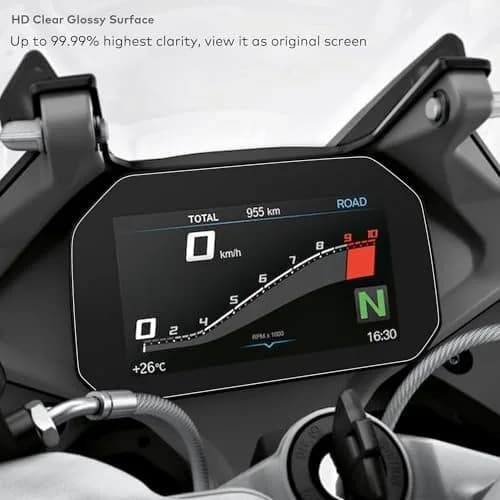 INNOSURE Glass Screen Protector for BMW R 1250/1300 R/RS/GS, S1000-R/RR/XR, F 750/800/850/900 GS (Adventure), F 900/ M1000 R/RR/XR, C400 GT/X 6.5" Screen thumbnail 4