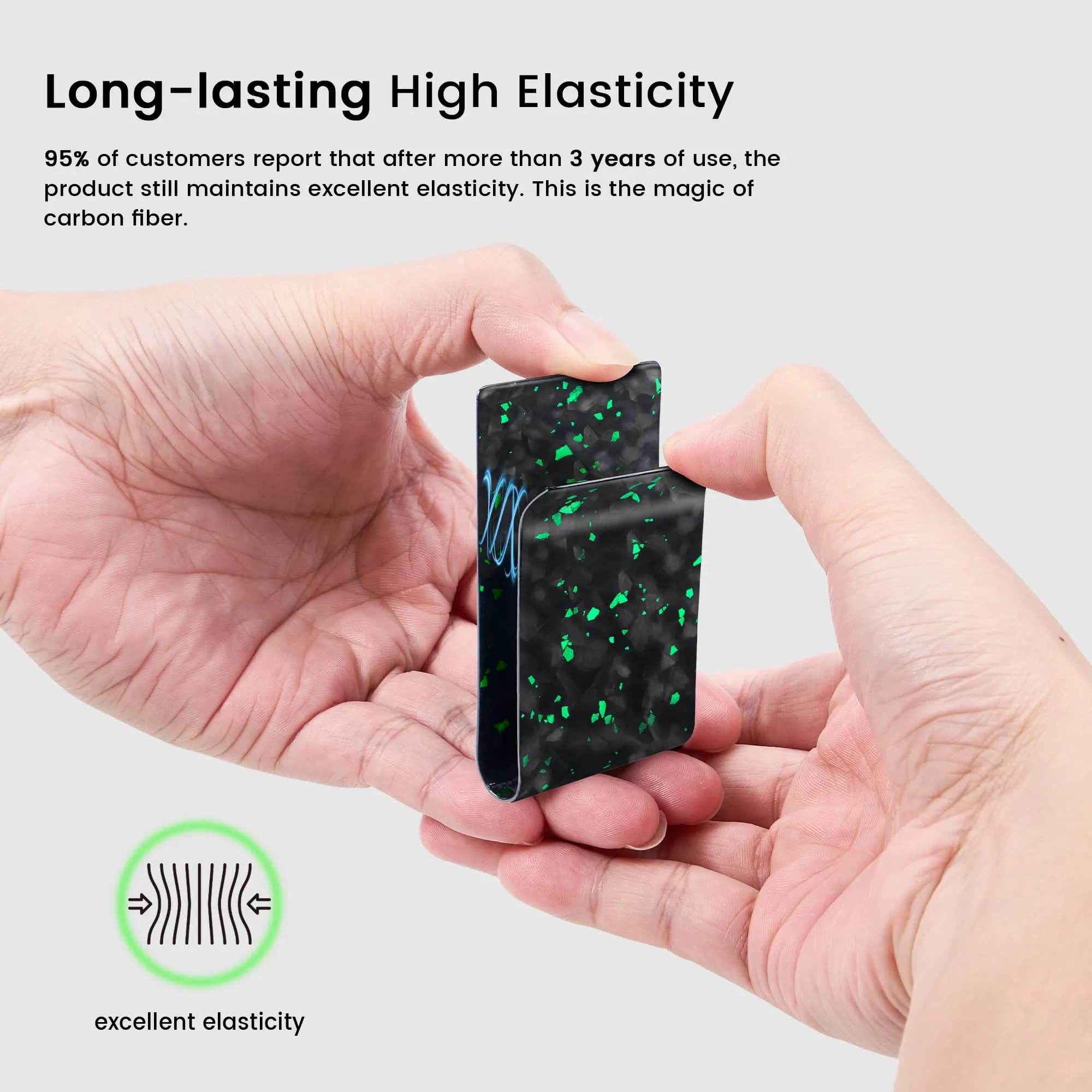 Travelambo Carbon Fiber Money Clip Wallet Minimalist Slim Card Holder | Lightweight & Durable - view 6