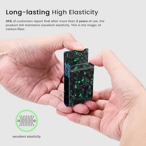 Travelambo Carbon Fiber Money Clip Wallet Minimalist Slim Card Holder | Lightweight & Durable thumbnail 6