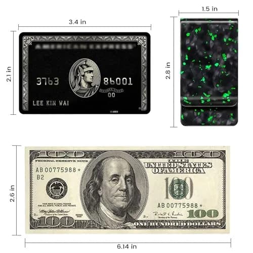 Travelambo Carbon Fiber Money Clip Wallet Minimalist Slim Card Holder | Lightweight & Durable thumbnail 7