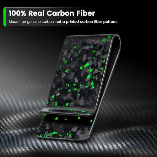 Travelambo Carbon Fiber Money Clip Wallet Minimalist Slim Card Holder | Lightweight & Durable thumbnail 3