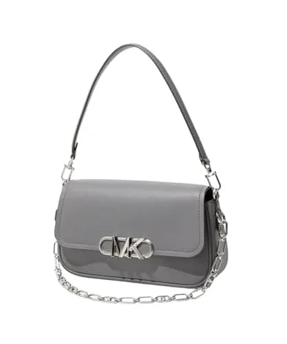 Michael Kors Shoulder Bag 30F2S7PC2L | Gray Leather Crossbody with Chain Strap thumbnail 1