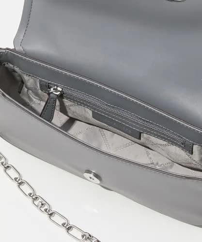 Michael Kors Shoulder Bag 30F2S7PC2L | Gray Leather Crossbody with Chain Strap thumbnail 3