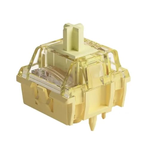Akko V5 Creamy Yellow Mechanical Keyboard Switches (45pcs) | Linear, Lubed, 5-Pin, 60M Keystrokes thumbnail 1
