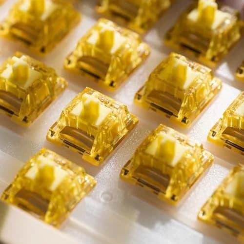 Akko V5 Creamy Yellow Mechanical Keyboard Switches (45pcs) | Linear, Lubed, 5-Pin, 60M Keystrokes thumbnail 5