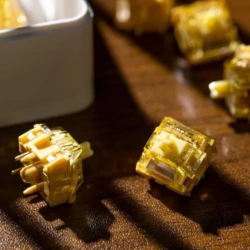 Akko V5 Creamy Yellow Mechanical Keyboard Switches (45pcs) | Linear, Lubed, 5-Pin, 60M Keystrokes thumbnail 6
