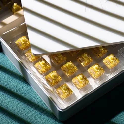 Akko V5 Creamy Yellow Mechanical Keyboard Switches (45pcs) | Linear, Lubed, 5-Pin, 60M Keystrokes thumbnail 7